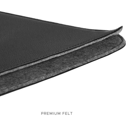 Black Comfyable Laptop Sleeve 13 Inch Precisely Compatible with MacBook Air M4 2025-2018 & MacBook Pro M2 2022 M1 2020-2016, Faux Leather Cover Case, Black