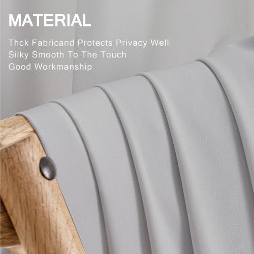 MIULEE Non-See-Through French Door Curtains for Door Window, Privacy Light Filtering Sheer Curtains for Decoration, Window Drapes with Rod Pocket and Tie Back, Grey, 26 x 72 inches, 2 Panels