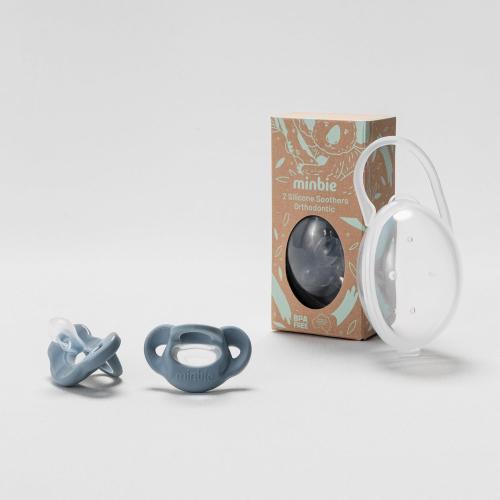 Minbie Orthodontic Soother Pacifier 2 Pack - Nurtures Breastfeeding & Oral Development