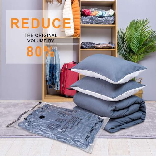 12 Pack Vacuum Storage Bags (3 Jumbo, 3 Large, 3 Medium, 3 Small),Plastic Packaging Bags,Space Saver Sealer Compression Bags with Travel Hand Pump for Blankets, Comforters, Pillows, Clothes Storage