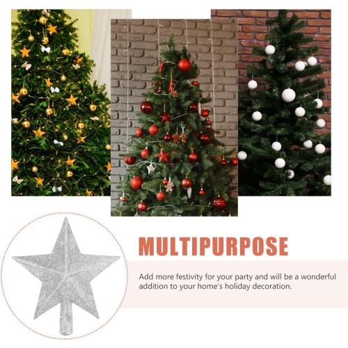 PRETYZOOM Christmas Tree Star Topper Holiday Decor Friendly Premium Plastic Star Ornament for Festive Xmas Party and Home Decoration