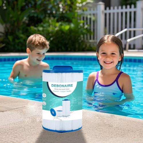 DEBONAIRE Hot Tub Filter Compatible with Unicel 6ch-940 Spa Filter(1 1/2 Coarse Thread), 817-0050, PWW50P3 Spa Filter, Filbur FC-0359, 25252, 03FIL1400,Screw in SAE Trilobal Fiber (2 Pcs)