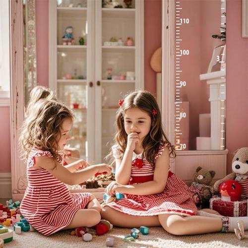 Growth Chart Mirror, Growth Chart Mirror for Wall, Mirror Growth Chart for Wall, Children's Growth Chart Mirror, Puzzle Mirror Growth Chart, Foldable Height Measuring Mirror, Bedroom Wall Decor