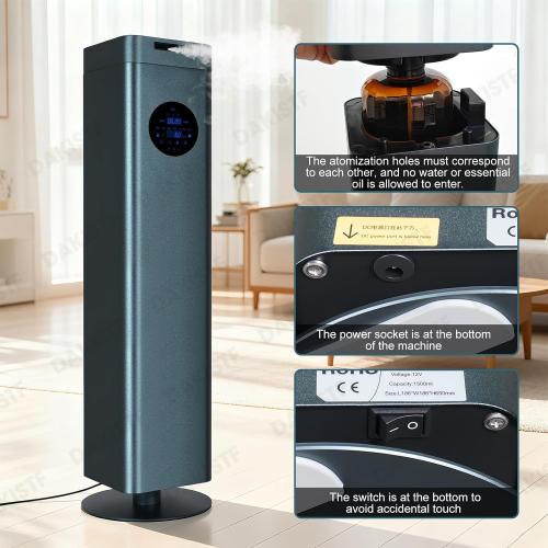 Upgrade Waterless Essential Oil Diffuser with WiFi & Bluetooth Control Cold-Air Diffusion Tech. 6000 Sq. Ft Coverage, 1500ml Scent Air Machine for Whole Home, Spa, Hotel (No Essential Oils)