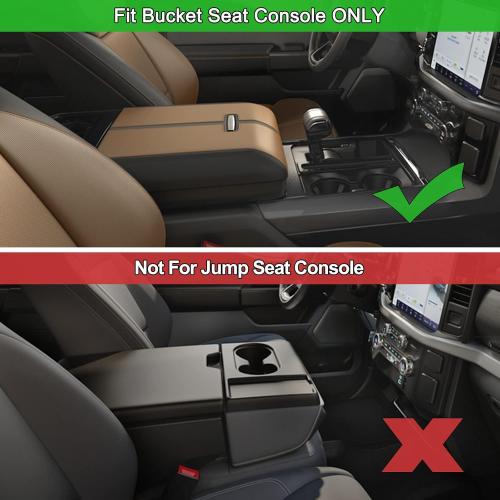 PIMCAR Center Console Organizer for Ford F150 2021 2022 2023, F150 lightning 2022 2023 Armrest Storage Box Accessories ABS Plastic (Work Great with The Factory Tray)-One Tray