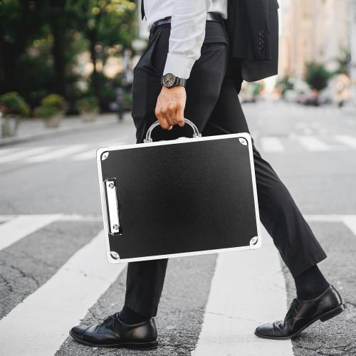 Clipboard with Storage Combination Lock Briefcase Clipboards Heavy Duty Box Metal Aluminum with Handle, Storage Clipboard Maximum Security, External & Built-in Clip Boards (Upgrade)