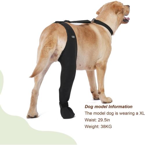 Dog Socks to Prevent Licking Paws ，Breathable Leg Sleeve to Stop Licking and Biting， Firm and Secure Adjustable Size Dog Recovery Sleeve Socks (3XL-Left)