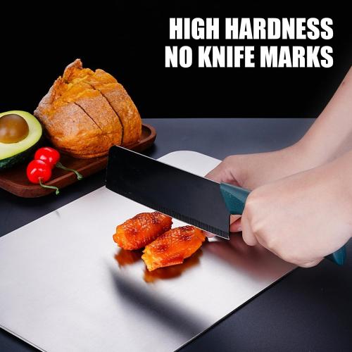 Titanium Cutting Board - 2025 New Upgrade 100% Pure Titanium Cutting Boards for Kitchen Double Sided Non Toxic Titanware Cutting Board,Hygiene Durable Dishwasher Safe Chopping Board (18L x 12W)