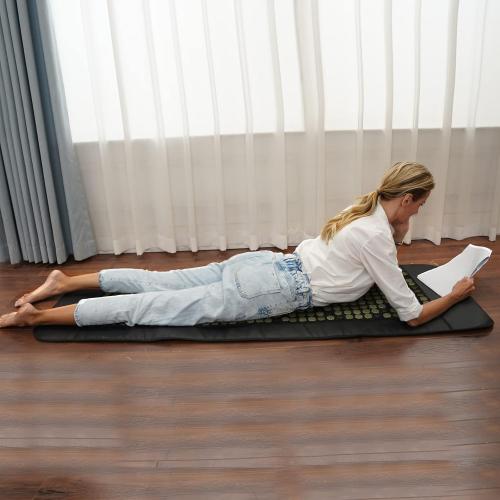 UTK 70'' x 24'' Full Body Quantum Wave Far Infrared Heating pad, 5X Pain Relief, FSA-HSA Eligible Weighted Mat with Magnets Stone, Jade & Tourmaline, Hotter to 159℉, 4H Auto-Off, Gift for Women Men