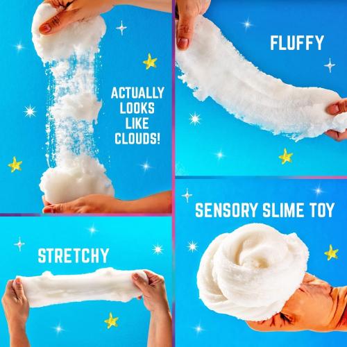 GirlZone Cosmic Cloud Slime Kit, Premade Galaxy Slime Kit for Girls Ages 10-12 with Glitter & Inks