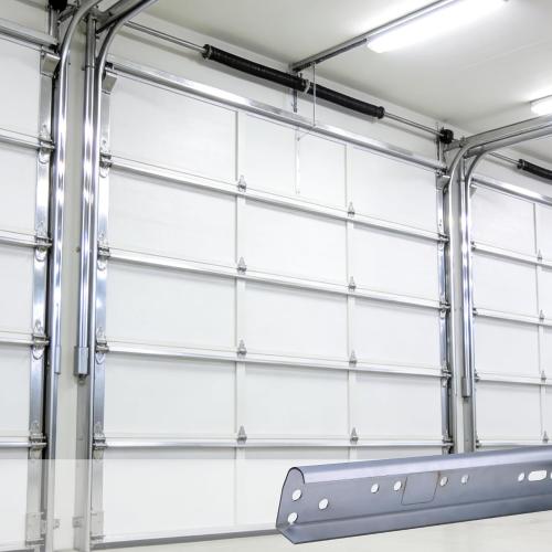 Heavy Duty 1 Pair Garage Door Vertical Track Kit with Connecting Plates and Screws, 7ft Galvanized Steel, 76 Length, Fits 2 Rollers, 4x38