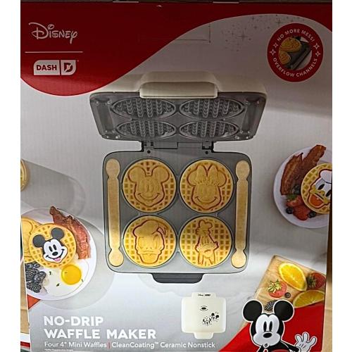 Dash No-Drip Waffle Maker | Makes Four 4” Mini Waffles at Once | Ceramic Nonstick Coating | Compact Electric Waffle Maker for Breakfast, Snacks & Desserts‼️light dirt‼️