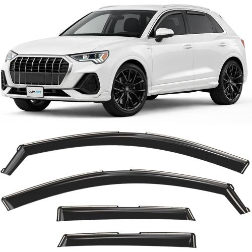 CLIM ART in-Channel Incredibly Durable Rain Guards for Audi Q3 2019-2026, Original Window Deflectors, Vent Window Visors, Vent Deflector, 4 pcs. - 619101