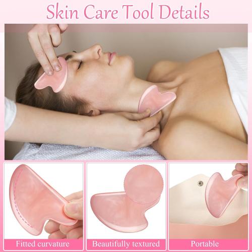 Sherr 12 Pcs Gua Sha Facial Tools Resin Heart Shaped Massage Guasha Tool for Face Guasha Board for Spa Women Body Skin Care Reduce Muscle Tensions, 12 Colors(Sweet Color)