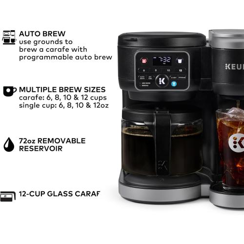 Keurig K-Duo Hot & Iced Single Serve & Carafe Coffee Maker – MultiStream Technology, 72oz Reservoir, Ideal for Holiday Hosting & Gift Giving (Gen 2)