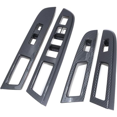 HIGH FLYING Car Window Switch Cover Trim LHD for Subaru | Carbon Fiber Style ABS Material Overlay