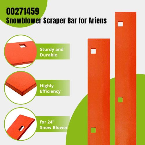 Snow Blowers Scraper Bar Replacement for Ariens 24 Scraper Bar Blade ST624E, ST724E, ST7524E, ST8524E, ST5524E, ST724, ST7524 Part# 00271459, 780-022