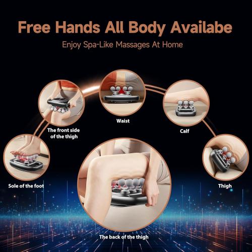 12-Head Massage Gun, 3 Modes, 30 Levels Of Intensity, Electric Deep Tissue Massager, Relieves Muscle Pain All Over The Body, 4k Smart Display, Suitable For Lazy People, The Elderly And Office Workers