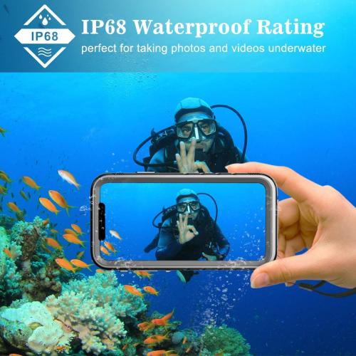 SPORTLINK Waterproof Case for iPhone 11 Pro, Full Body Heavy Duty Protection Full Sealed Cover Shockproof Dustproof Built-in Clear Screen Protector Rugged Case for iPhone 11 Pro 5.8 Inch