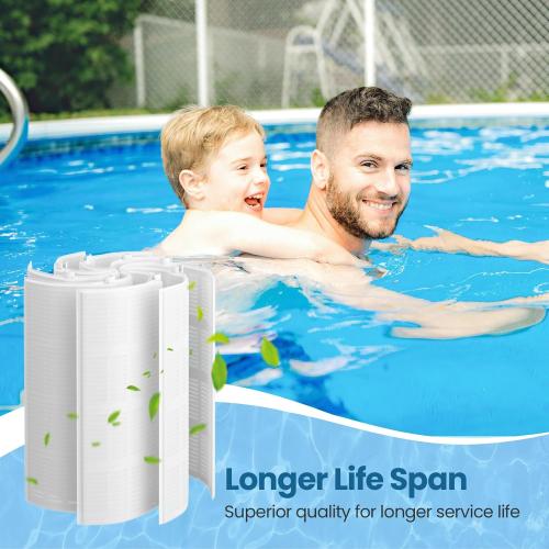48 Sq.Ft FS-2004 DE Grid Pool Replacement Filter Set Compatible with Unicel FS-2004, for Filbur FC-9540, for PFG-2448, for Hayward Pro-Grid DE4820(DEX4800DA), for MicroClear DE4800, 7 Full   1 Partial