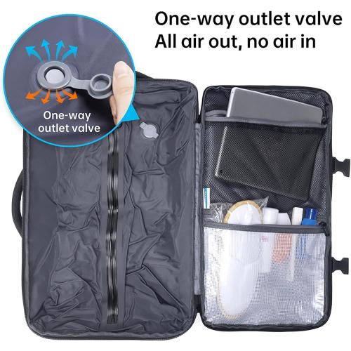 Vacuum backpack travel,vacuum backpack with pump Fit 16 inch Laptop for travel,Water-Resistant,Business,College,Camping (Black)