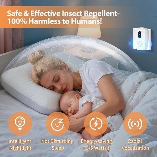 2026 Upgraded Ultrasonic Indoor Pest Repeller, 3-Mode Mouse Traps, 6 Pack