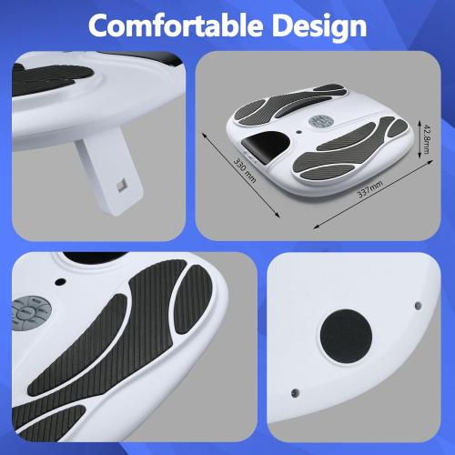 Foot Massager for Neuropathy, Rechargeable FSA EMS Foot Circulation Stimulator with 8 TENS Muscle Stimulation for Relieving Plantar Fasciitis, Swelling and Pain White