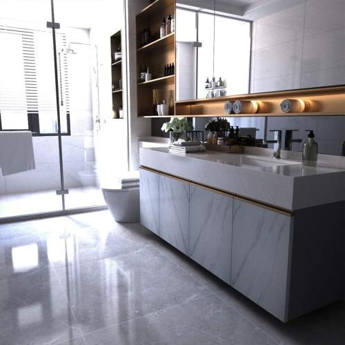 Large White Marble Granite Wallpaper Peel Stick Thicken Waterproof Furniture Sticker Self-Adhesive Contact Paper Marble Vinyl Wrap for Countertop Fireplace Backsplash DIY Wall Sticker