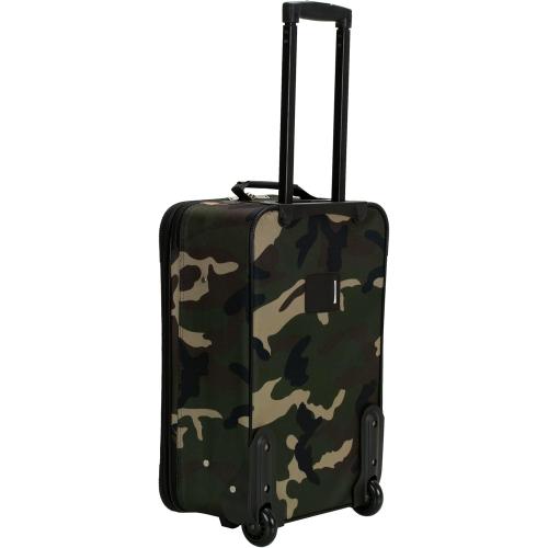 Rockland Fashion Softside Upright Luggage Set,Expandable, Wheel, Telescopic Handle, Camouflage, 2-Piece (14/19)
