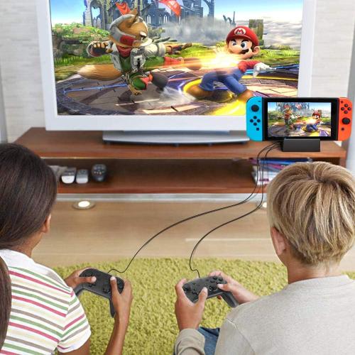 Docking Station for Nintendo Switch/Switch OLED, Ponkor Charging TV Dock, Portable Adapter Charger with USB 3.0 for Nintendo Switch Dock(No Cords)