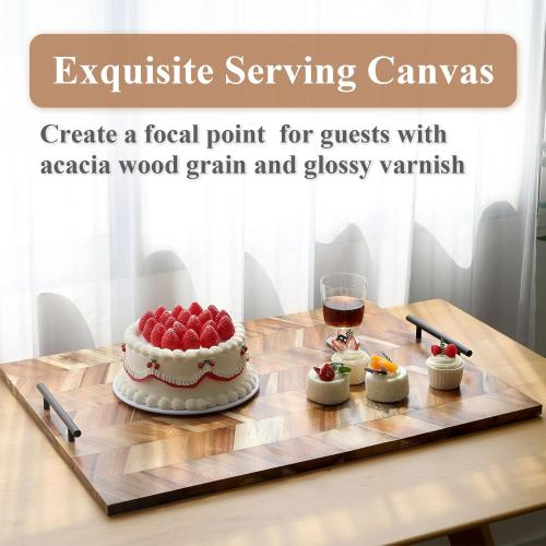 SwallowLiving Noodle Board Stove Cover Wood with Handles, Wooden Stovetop Cover Board for Gas Stove and Electric Stove Top, kitchen sink cover for counter space, Acacia ( Little damaged see the pictures )