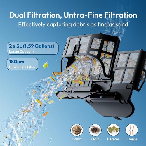 (2026 New) BUBLUE Bubot 800P Gen2 Robotic Pool Vacuum,Cleans Floor/Wall/Waterline/Shallow Area,Powerful Suction Pool Cleaner,Smart Navigation,App Control & Scheduling for Pools up to 1,076 Sq.Ft.Grey