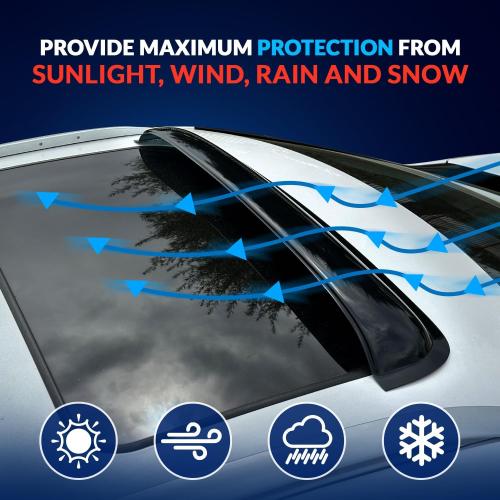 Sunroof Wind Deflector Car Sunroof Cover Compatible with 2007-2011 Honda CR-V | Waterproof Moonroof Auto Window Deflectors Visor Thickness 1.4mm 980mm 38.5 | Dark Smoke | Set of 1