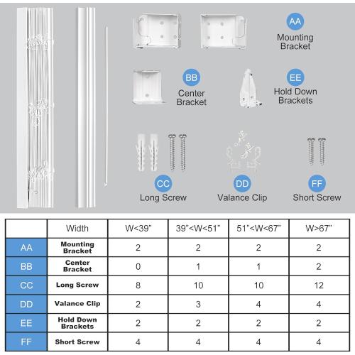 SMONTER 2 Slat Faux Wood Blinds with Crown Valance- Cordless Horizontal Blinds Room Darkening Blinds for Windows Bedroom, Bathroom, Living Room, Glass Door Interior Decor, 33 Wx 60 H