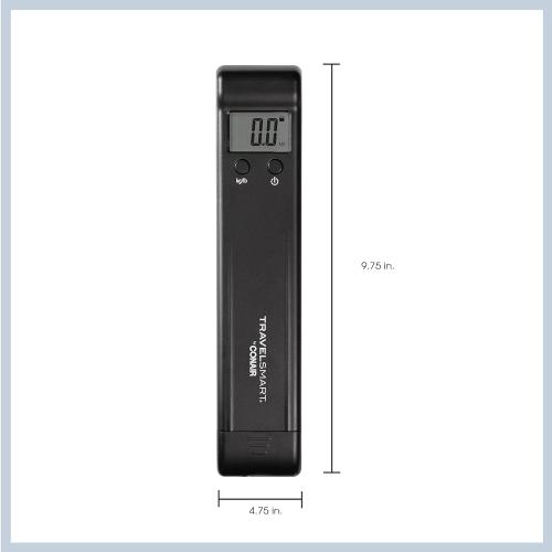 Conair Digital Luggage Scale, Luggage Weight Scale, 80lbs Scale with Overweight Alert in Black by Travel Smart