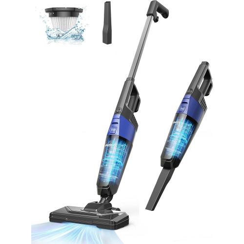 Corded Stick Vacuum Cleaner, Aspiron Small Vacuum Cleaner with 20kPa Powerful Suction & 0.88QT Dust Cup and 32ft Power Cord, 5-in-1 Handheld Lightweight Bagless vacuum cleaner carpet and floor for Pet