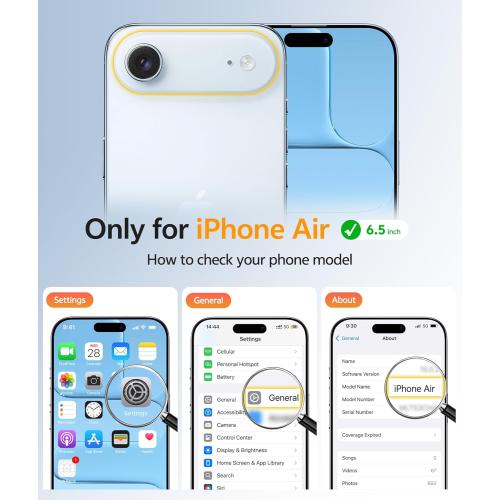FNTCASE for iPhone Air Case: [Compatible with Magsafe] Translucent Matte Cases with [Full Camera Protection] [Screen Protector] Military Grade Shockproof Protective Phone Cover - Light Blue