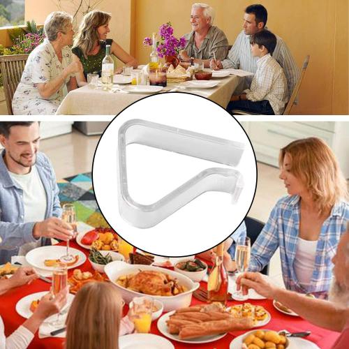48 Pieces Transparent Clear Tablecloth Clips, Plastic Table Cloth Clips，Windproof Table Cover Holder Clamps，Table Cloth Holder for Christmas Home Wedding Party Indoor Outdoor Camping Picnic (Small)