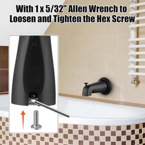 Diverter Tub Spout Compatible with Kohler GP85556-CP (Matte Black)