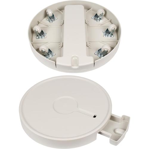 Beige Plant Caddy with Wheels Heavy Duty, Movable Round Rolling Plant Stand Plant Dolly with Invisible Wheels and Water Drawer