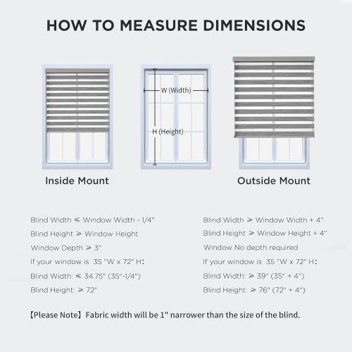 Joydeco Cordless Zebra Blinds (Pro), Dual Layer Light Control Zebra Blinds for Windows, Light-Proof Aluminum Cover, Free-Stop Roller Shades for Home & Office (Gray, 37 W x 75 H)