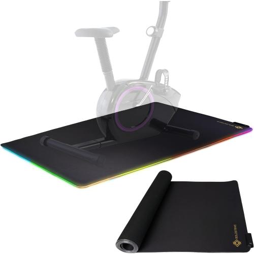 Boldstrive LED Exercise Equipment Mat 24x48in / 30x60in - Stylish Non-Slip Floor Protection for Spin Bikes, Walking Pads, and Ellipticals - Exercise Bike Mat, Peloton Bike Mat, Peloton accessories