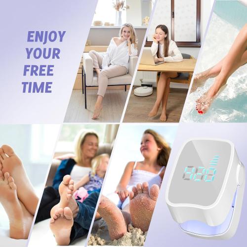 Nail Fungus Laser Treatment LED Light Device - Toenail Fungus Treatment, Solution for Damaged Discoloration of Thick Toenails and Fingernails, White