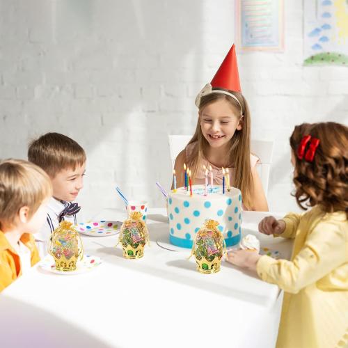 WUWEOT 36 Pack Crown Candy Holder, Party Favors Fillable Crown Goblet with Pouch, Decorative Gold Candy Favor Containers for Birthday Party Supplies