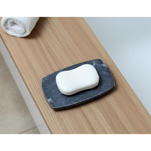 KLEO Natural Stone Soap Dish or Bath Accessories for Bath Tub or Wash Basin (Black with Natural Lines)