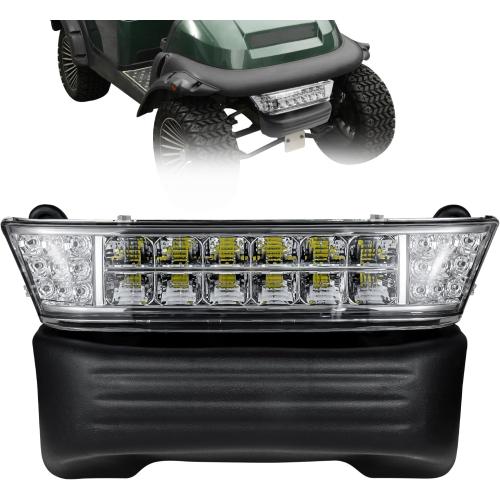 Upgrade Golf Cart Headlight Kit Fit for Club Car Precedent 2004-UP, Golf Cart Front LED Light Kit with Bumper Replacement for Club Car Precedent Gas&Electric