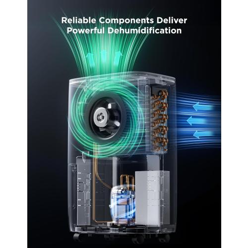 GoveeLife Dehumidifier for Home 4,500 Sq.Ft, 50 to 137 Pint Smart Auto Humidity Control, Drain Hose, 2.0Gal Bucket, Compressor Dehumidifiers for Basement with Auto Shut Off, Bathroom, Garage, w/WiFi