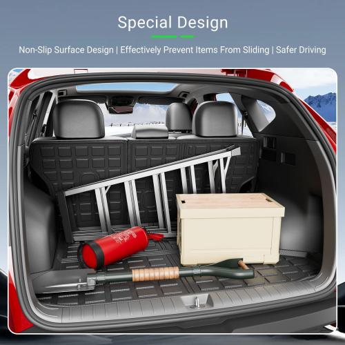 xipoqix Cargo Mat Backrest Mat Compatible with 2022-2026 Tucson Cargo Liner Back Seat Protector Replacement for 2022-2025 2026 Tucson Accessories (Trunk Mat with Backrest Mat)