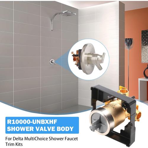 R10000-UNBXHF MultiChoice High Flow Shower Rough-In Valve Body, 1/2-Inch