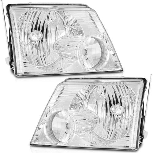 WEELMOTO Headlights Compatible with 2002-2005 Ford Explorer NON-SPORT models, (NOT Compatible with Sport and Trac Models), for 2002 2003 2004 2005 Ford Explorer Replacement Headlight